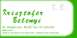 krisztofer belenyi business card